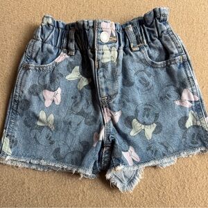 Disney Kids Denim Shorts with Character Print